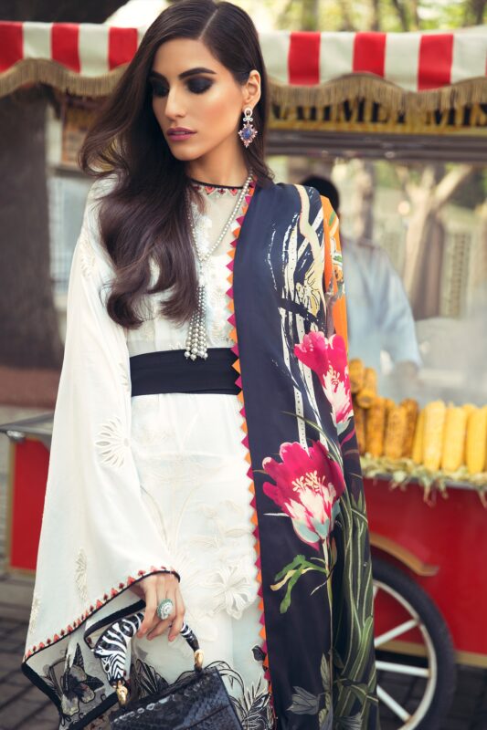 Elan Luxury Embroidered Lawn Unstitched 3 Piece Suit – EF-05