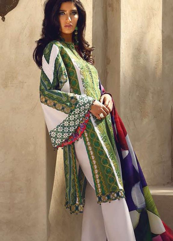 Faraz Manan Festive Lawn Unstitched 3 Piece Suit - 19