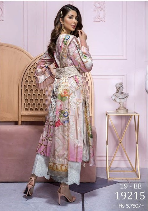 Firdous Embroidered Eid Lawn Unstitched 3 Piece Suit - EE 19215