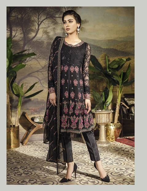 Iznik Luxury Embroidered Chiffon 3 piece Unstitched Dress – 07 Star Struck