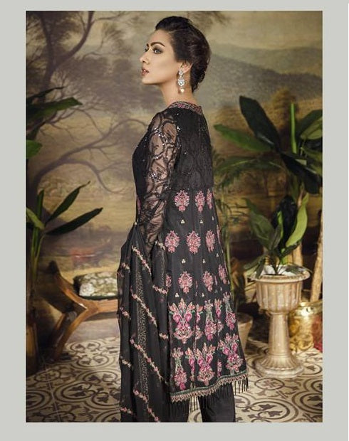Iznik Luxury Embroidered Chiffon 3 piece Unstitched Dress – 07 Star Struck