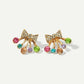 Bow Style Gemstone Stud Earrings - HDJ 014