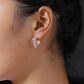 Geometric Style Rhinestone Open Hoop Earrings - HDJ 016