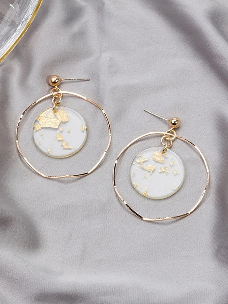 Round Drop Earrings - HDJ 022