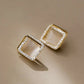 Rhinestone Decor Square Earrings - HDJ 026