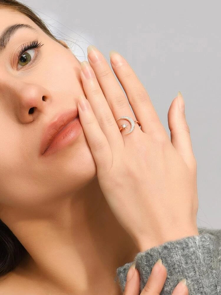 Zircon Moon Style Ring - HDJ 030