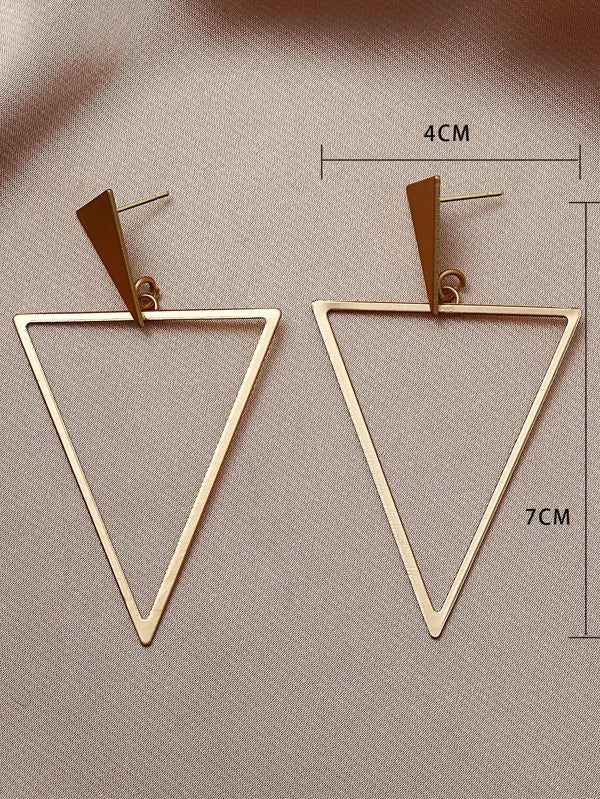 Triangle Shape Drop Earrings - HDJ 037