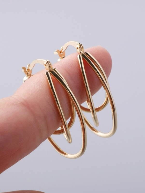 Stylish Hoop Earrings - HDJ 059