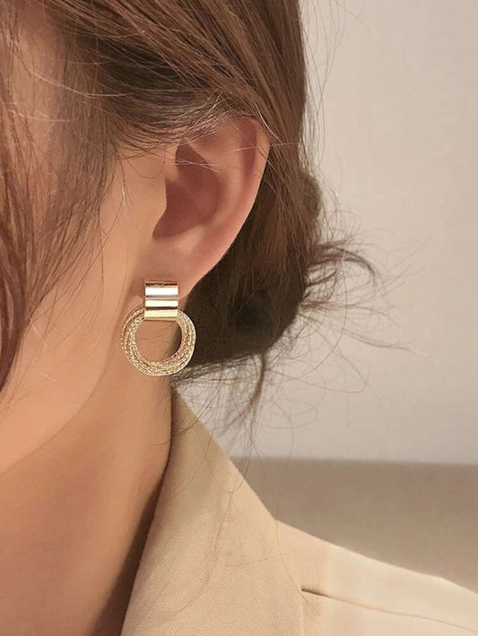 Stylish Circle Design Earrings - HDJ 008
