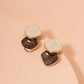 Double Geo Design Stud Earrings - HDJ 083
