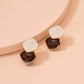 Double Geo Design Stud Earrings - HDJ 083