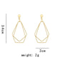 Hollow Out Geo Drop Earrings - HDJ 090