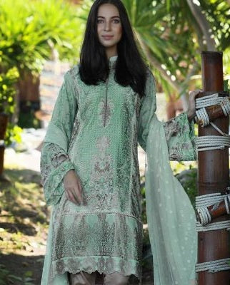 LSM Lakhani Precious Embroidered Lawn Unstitched 3 Piece Suit – PG-9992