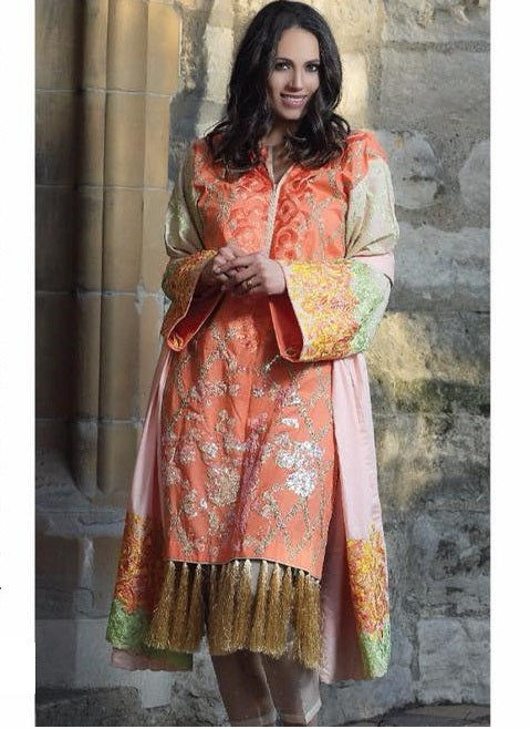 Luxiama by Rangoli Embroidered Cotton Unstitched 3 Piece Suit – 01