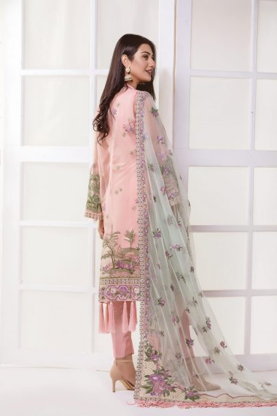 Mahrukh Embroidered Organza Suit Unstitched 3pc ME-7a