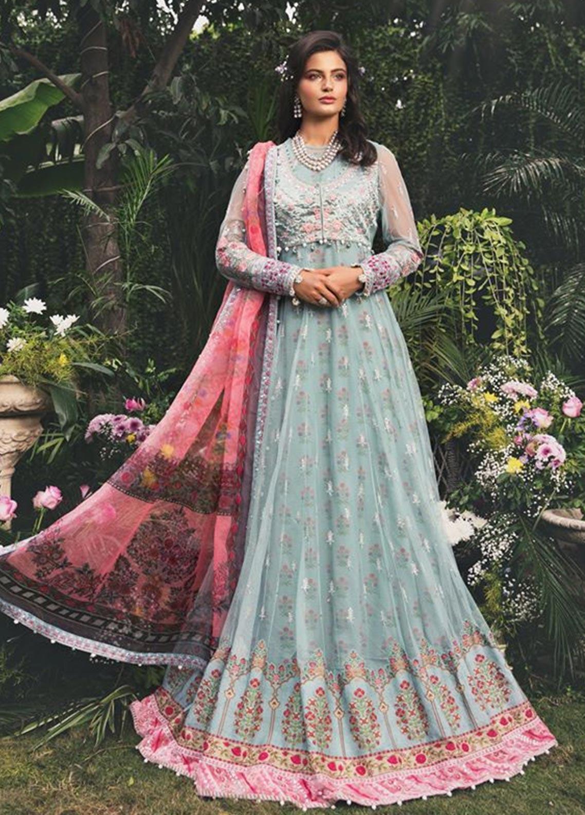 Maria B Embroidered Sateen 3 piece Unstitched Dress - D1