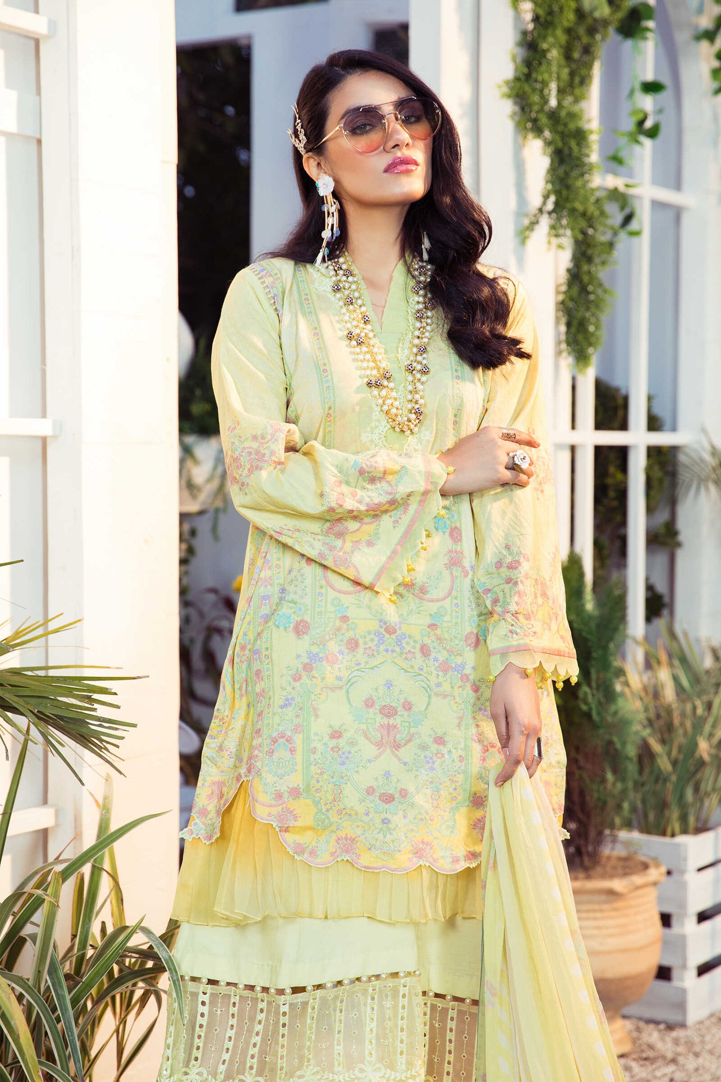 Maria B Mprint Embroidered Lawn Unstitched 3 Piece Suit - MPT-1012-B