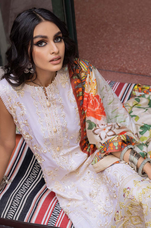 Maya By Nureh Embroidered Lawn Suits Unstitched 3 Piece NS-37 - Summer Collection