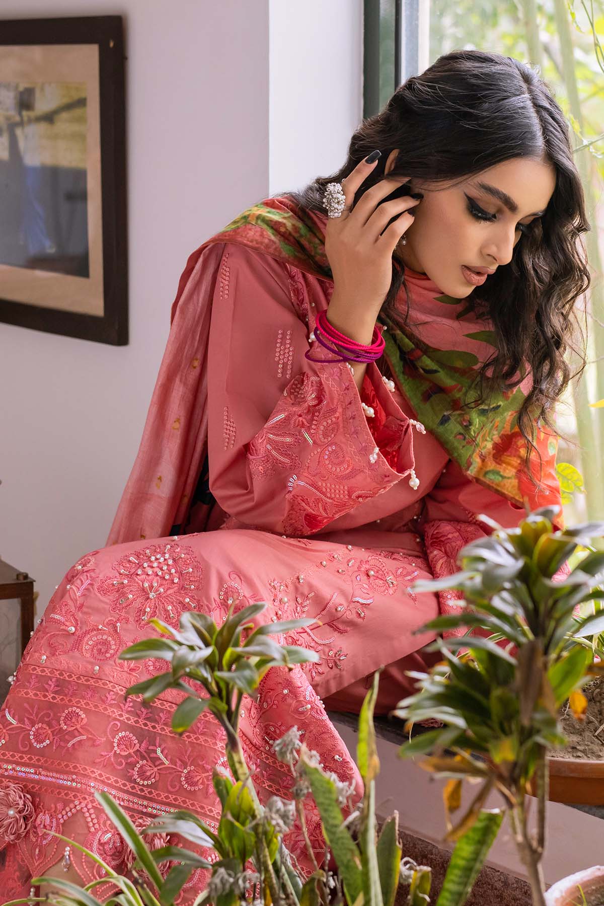 Maya By Nureh Embroidered Lawn Suits Unstitched 3 Piece NS-38 - Summer Collection