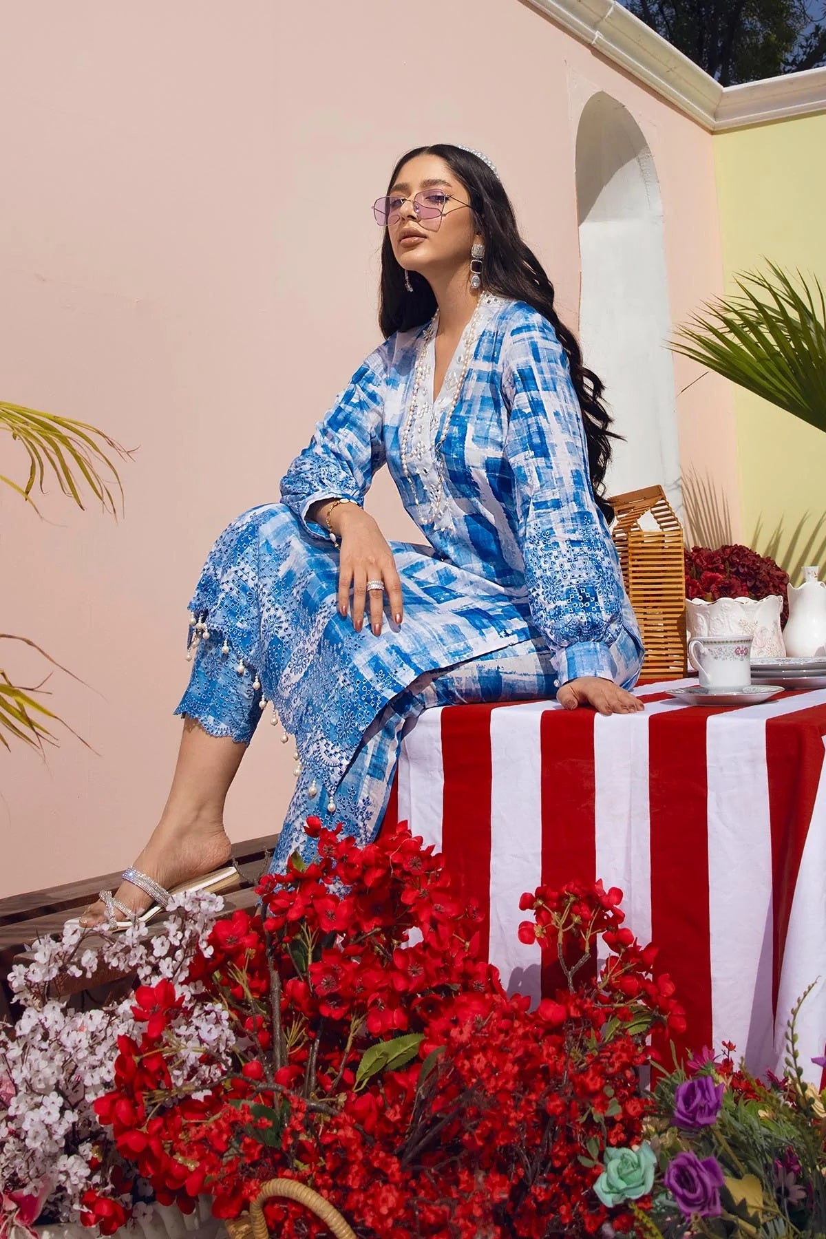 Ballerina By Nureh Embroidered Lawn Suits Unstitched 2 Piece NU2- 31 - Summer Collection