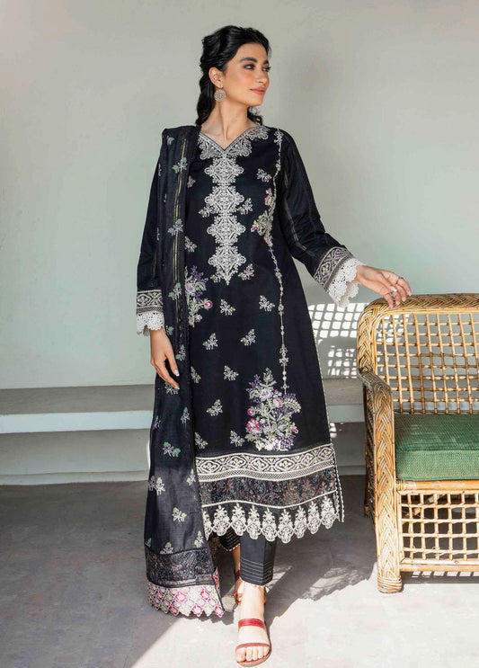 Qline By Qalamkar Embroidered Lawn Suits Unstitched 3 Piece QB-10 JEANNE