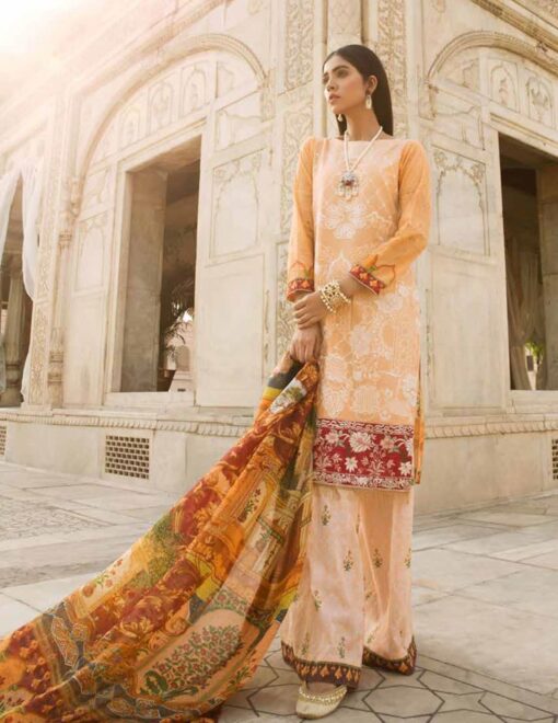 Bagh e Bahar by Qalamkar Embroidered Lawn Unstitched 3 Piece Suit - Q 03 Negar