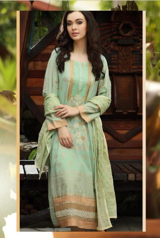Qalam Putli by Fazal Sons Embroidered Cotton Unstitched 3 Piece Suit – DESIGN NO.05