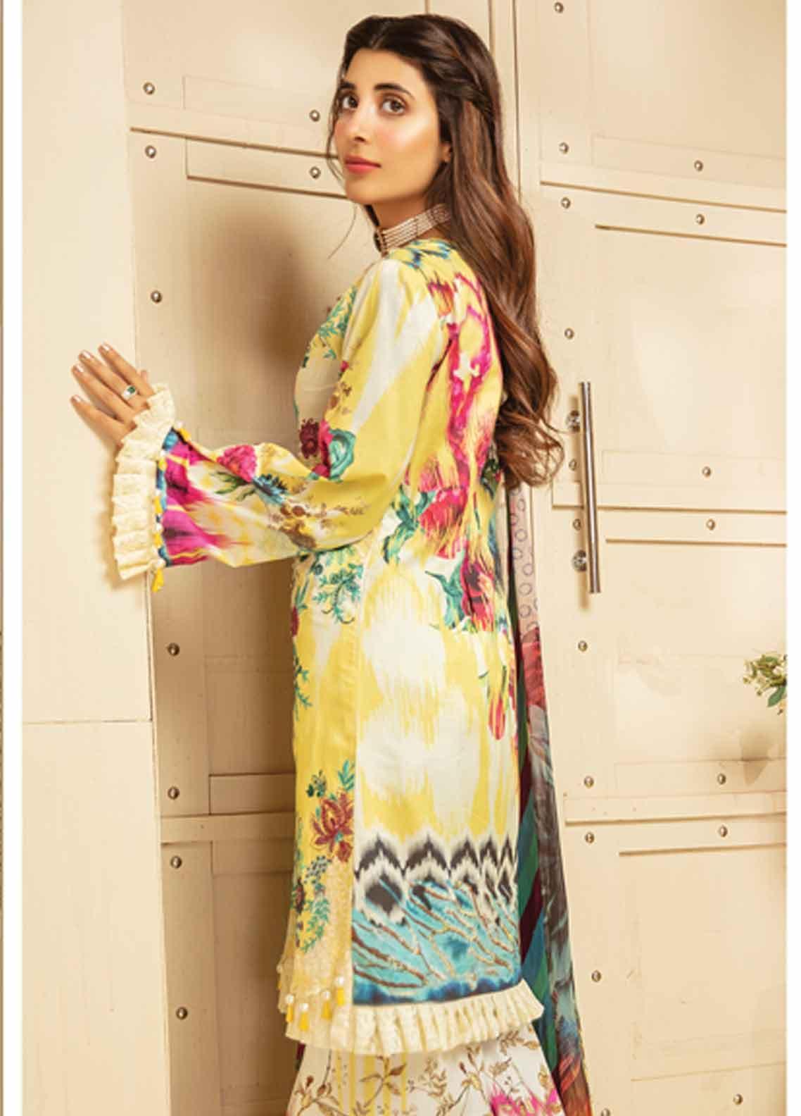 Rang Rasiya Carnation Embroidered Lawn Unstitched 3 Piece Suit - CL 811