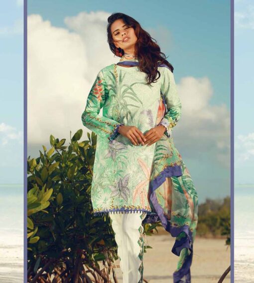 Rungrez Embroidered Lawn Unstitched 3 Piece Suit – RNG-9