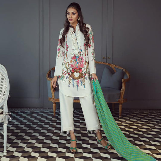 Sana Safinaz Muzlin Embroidered Lawn Unstitched 2 Piece Suit - 5B Spring Fever