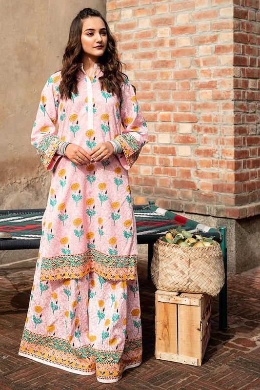 Gul Ahmed Digital Printed Lawn Unstitched 1 piece Shirt - SL 803 Vintage Garden