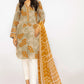 Al Karam Printed Lawn Unstitched Kurti SLR-01-22-2-Grey - Summer Collection