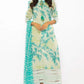 Al Karam Printed Lawn Unstitched Kurti SLR-12-22-2-Tea Green - Summer Collection