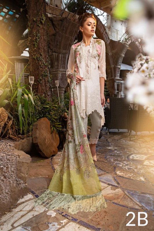 Sobia Nazir Summer Embroidered Lawn Unstitched 3 Piece Suit – 2B