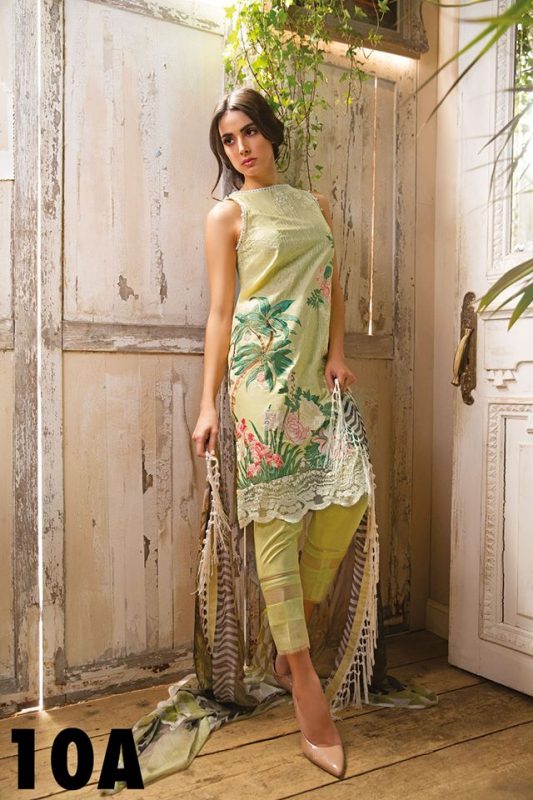 Sobia Nazir Summer Embroidered Lawn Unstitched 3 Piece Suit – 10A