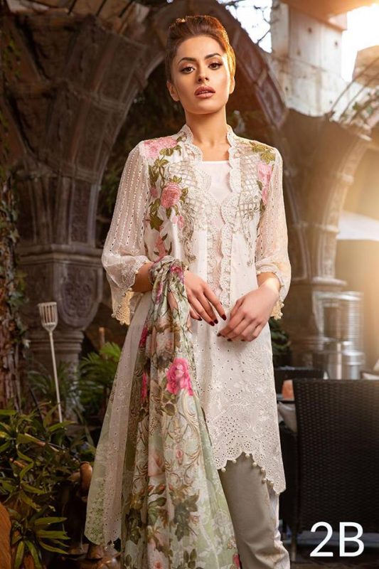 Sobia Nazir Summer Embroidered Lawn Unstitched 3 Piece Suit – 2B