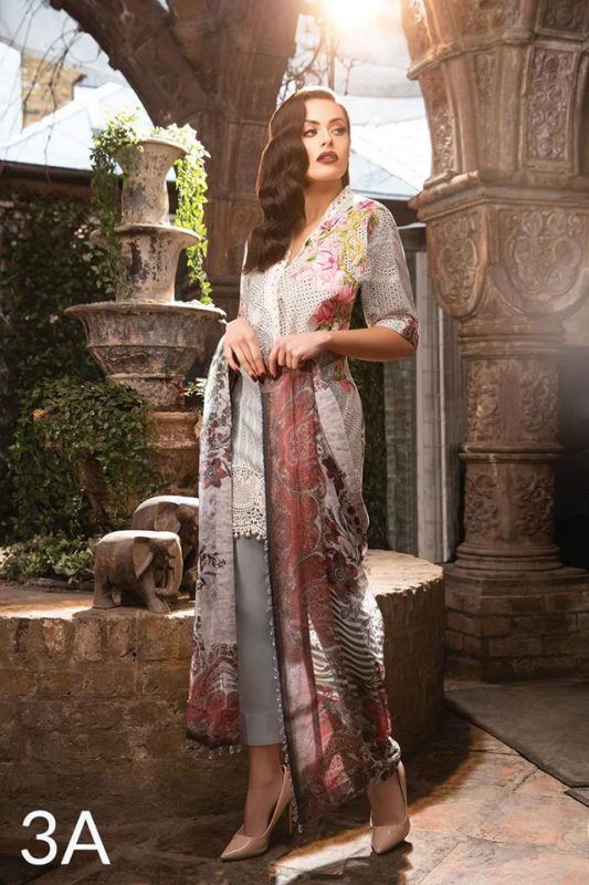 Sobia Nazir Summer Embroidered Lawn Unstitched 3 Piece Suit – 3A