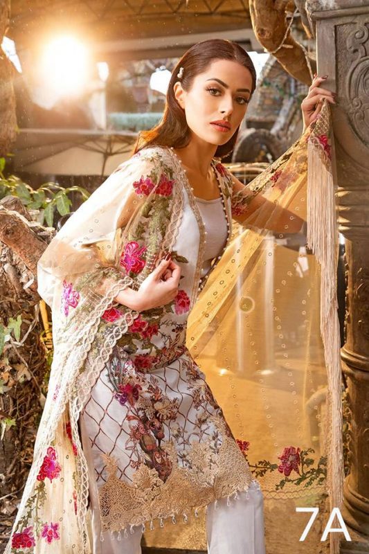 Sobia Nazir Summer Embroidered Lawn Unstitched 3 Piece Suit – 7A