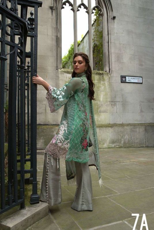 Sobia Nazir Embroidered Chiffon Unstitched 3 Piece Suit – 7a – Eid Collection
