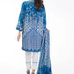 Al Karam Printed Lawn Suits Unstitched 3 Piece SS-08-22-2-Blue - Summer Collection