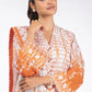 Al Karam Printed Lawn Suits Unstitched 3 Piece SS-08-22-2-Orange - Summer Collection