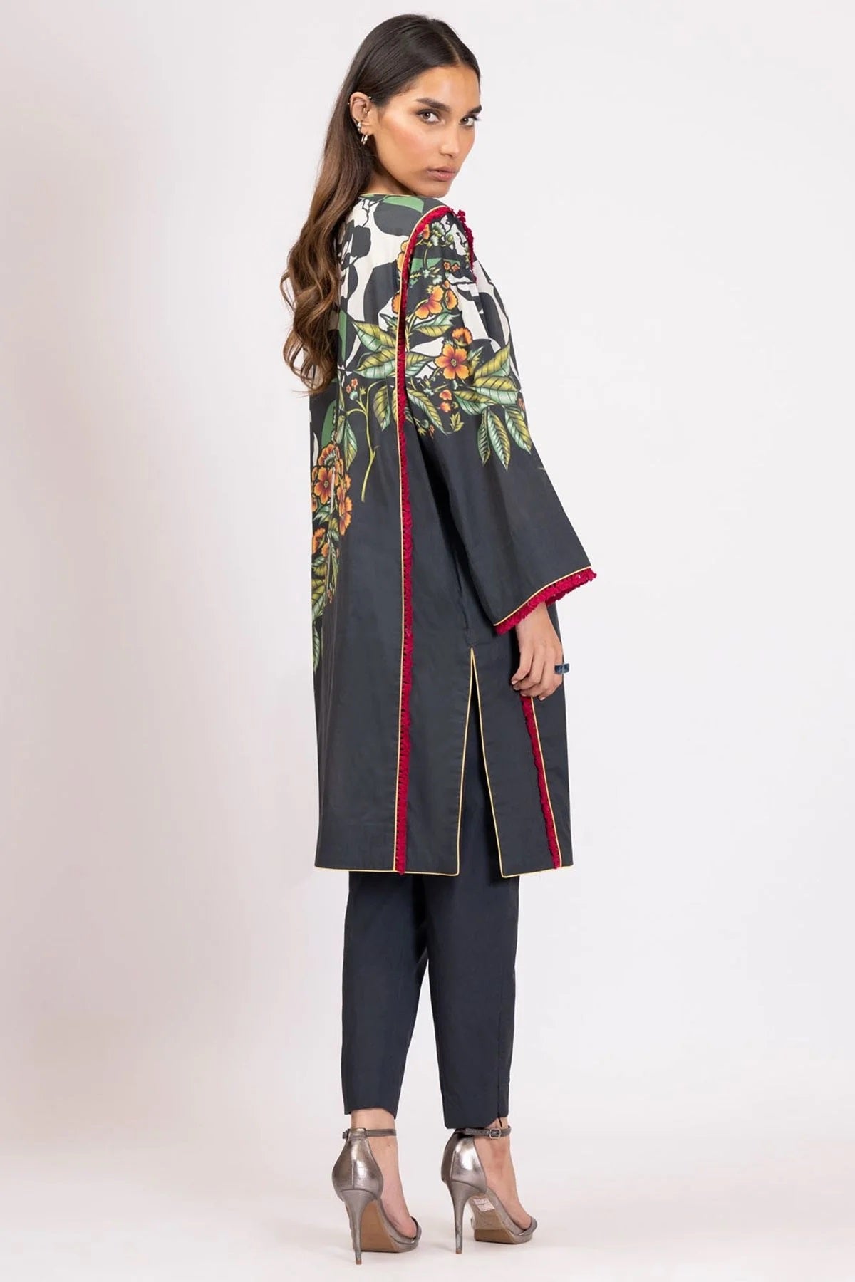 Al Karam Printed Lawn Suits Unstitched 2 Piece SS-51-22 Black - Summer Collection