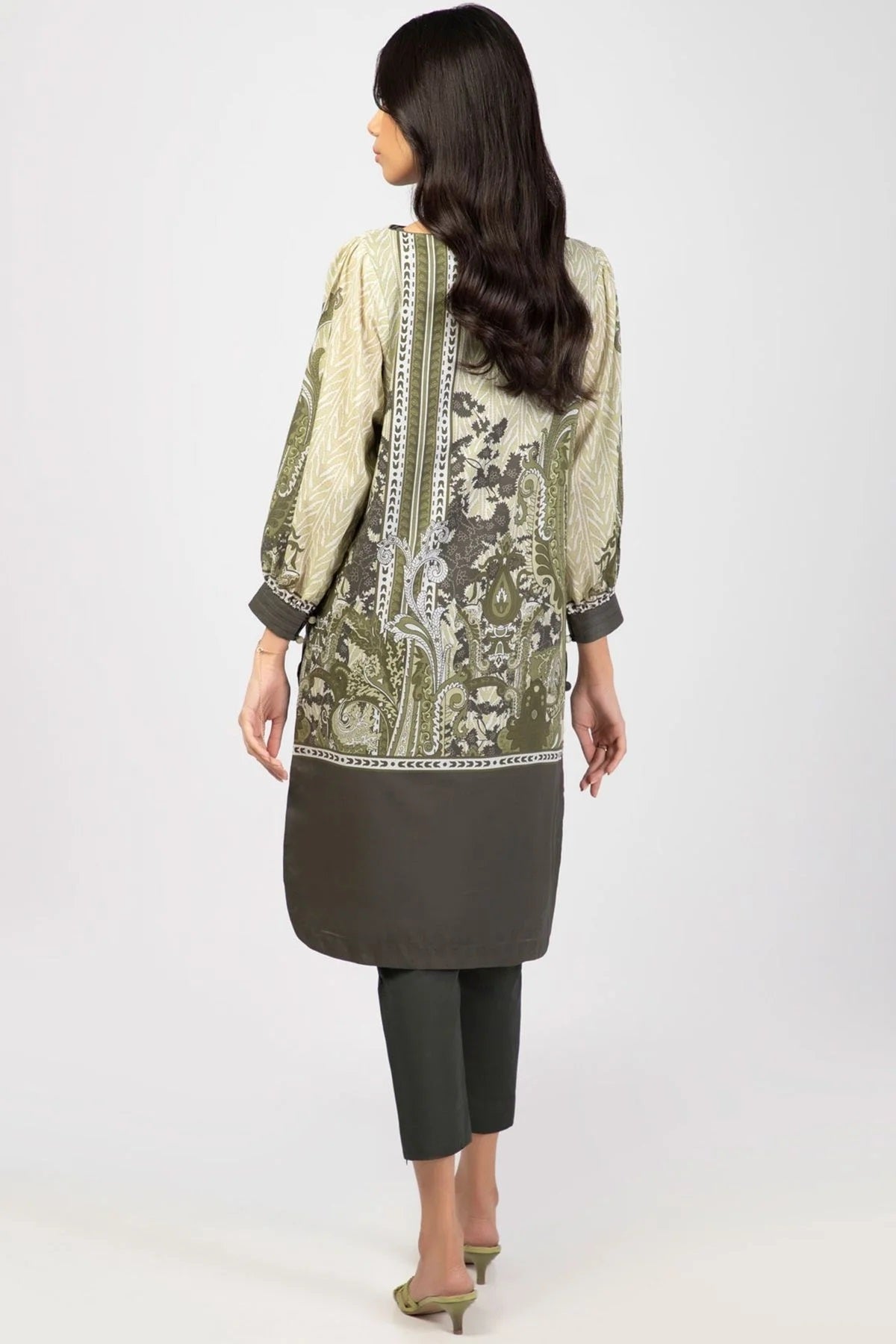 Al Karam Printed Lawn Suits Unstitched 2 Piece SS-53-22 Green - Summer Collection