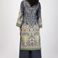 Al Karam Printed Lawn Unstitched Kurti SS-57-22 Blue - Summer Collection