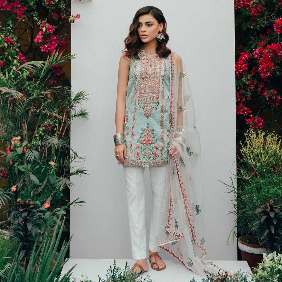 Zara Shahjahan Embroidered Lawn Unstitched 3 Piece Suit - PARIZAH B