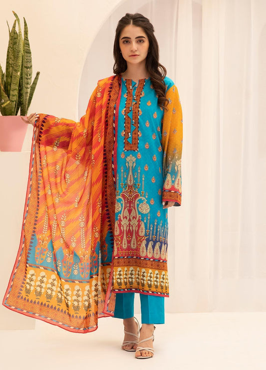 Zellbury Printed Lawn Suits Unstitched 3 Piece - ZWUSC321763